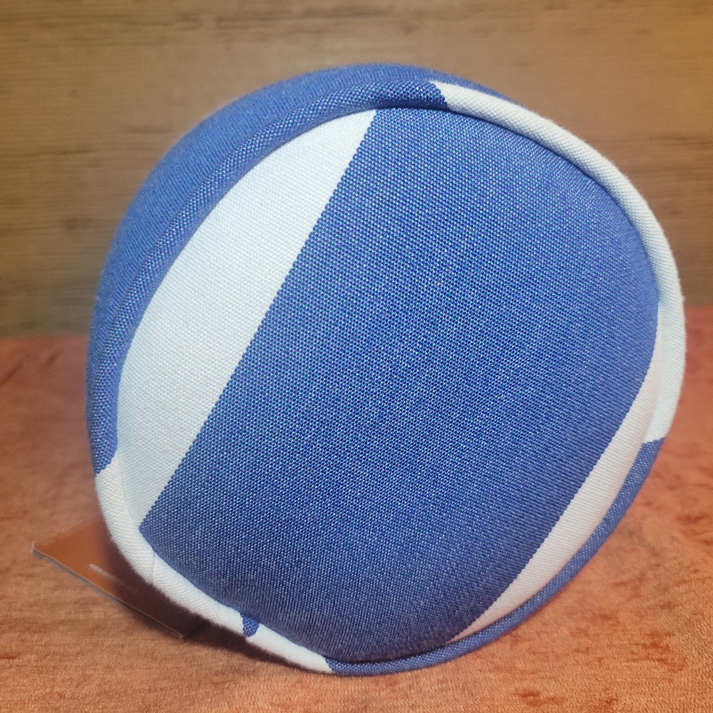 New Outdoor Sunbrella Neck Roll Bolster Pillow Water Resistant Blue & White - Picture 11 of 16